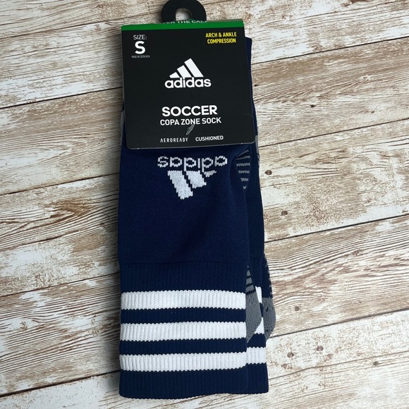 adidas Other - adidas Navy and White Soccer Copa Zone Socks